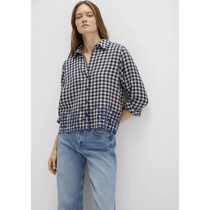 Mavi 1211298 Kadin Gomlek - Lacivert Bej