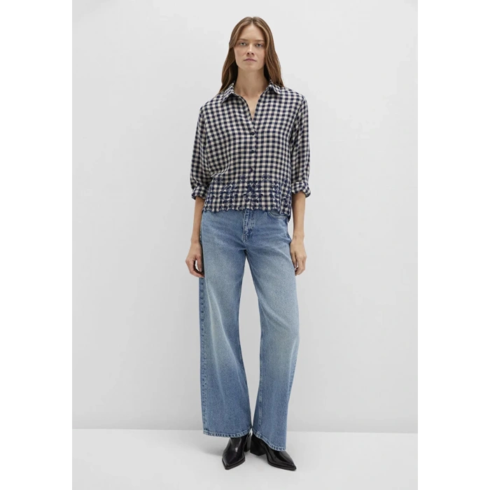 Mavi 1211298 Kadin Gomlek - Lacivert Bej