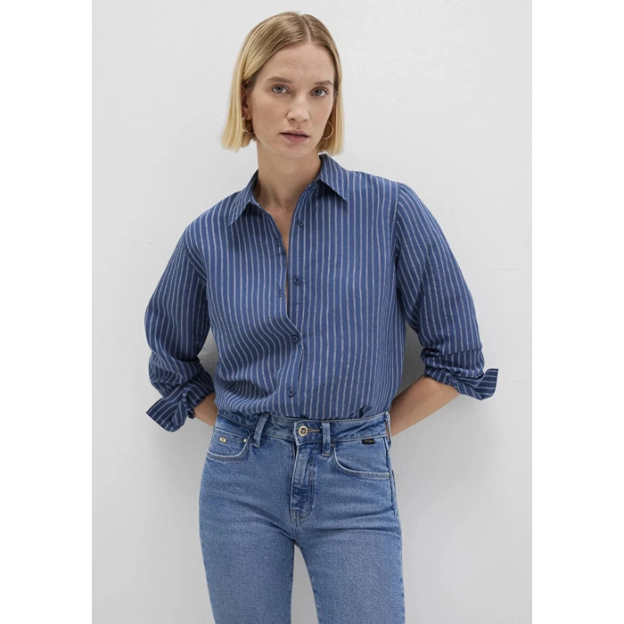 Mavi 1211374 Kadin Gomlek - Lacivert Cizgili