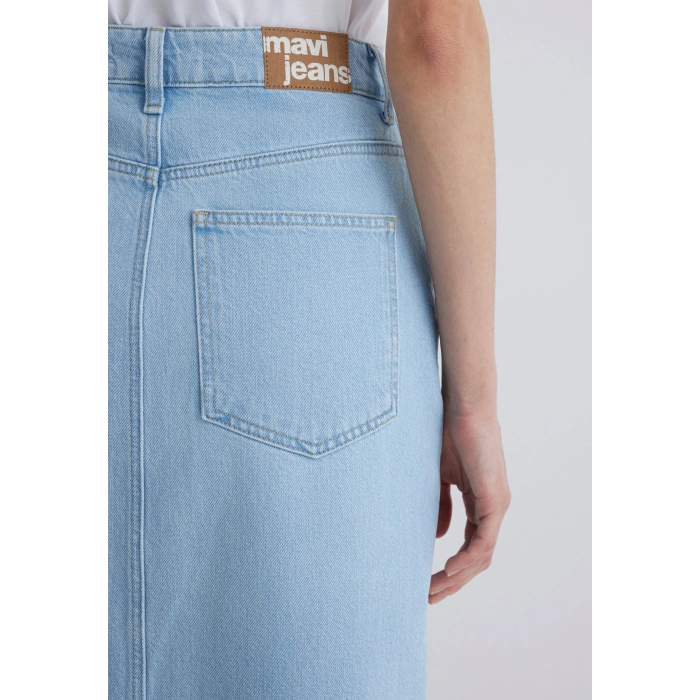 Mavi 1310371 Cep Onden Yirtmac Kadin Kot Etek - Mavi