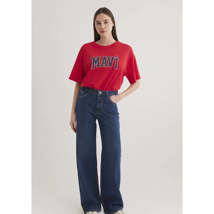 Mavi 1600843 0 Yaka Kadın Body - Kirmizi