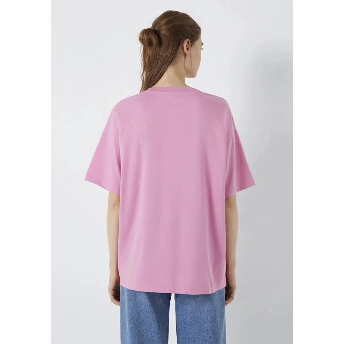 Mavi 1600843 0 Yaka Kadin Tshirt - Fusya