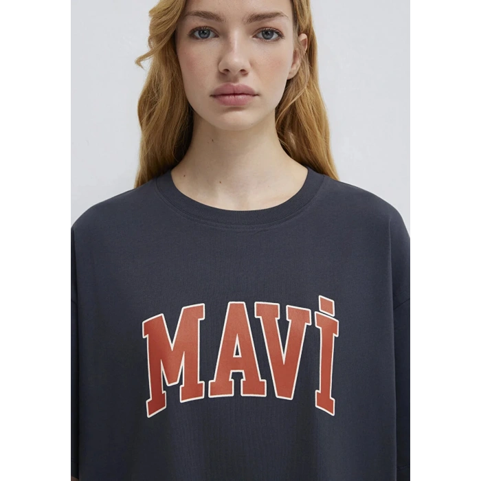 Mavi 1600843 0 Yaka Kadin Tshirt - Lacivert