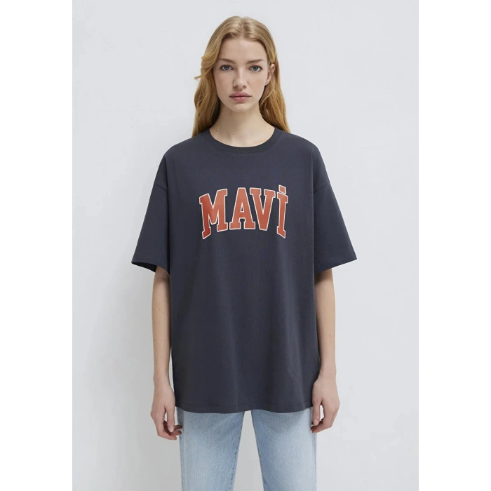 Mavi 1600843 0 Yaka Kadin Tshirt - Lacivert