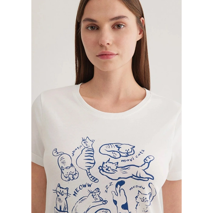 Mavi 1612206 0 Yaka Kadin Body - Beyaz