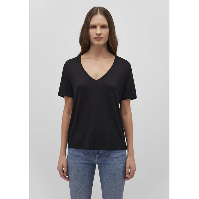 Mavi 1612381 V Yaka Kadın Body - Siyah