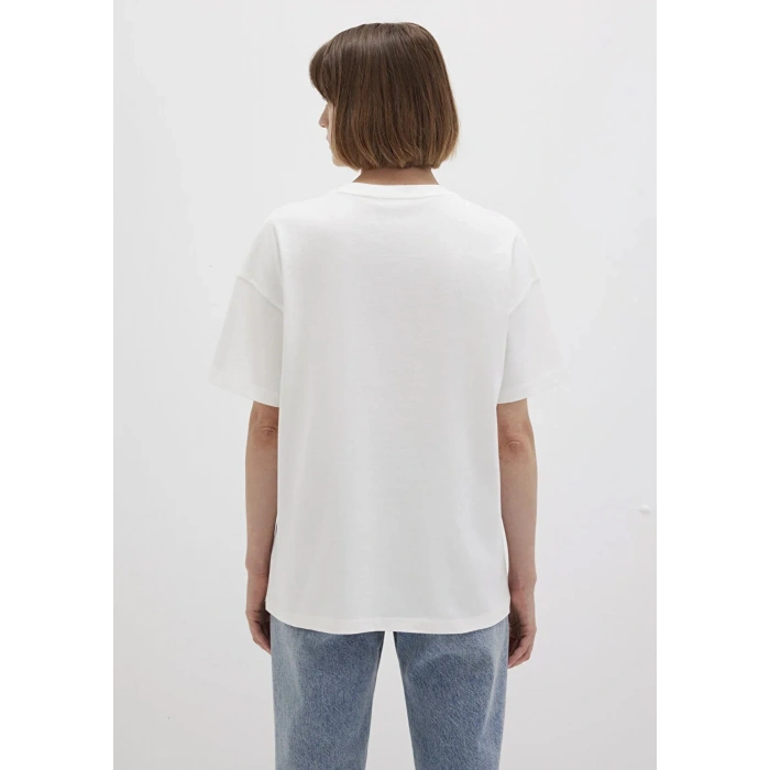 Mavi 1612518 0 Yaka Kadin Tshirt - Ekru