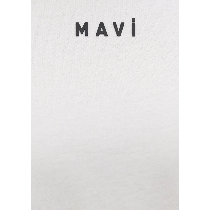 Mavi 1612518 0 Yaka Kadin Tshirt - Ekru