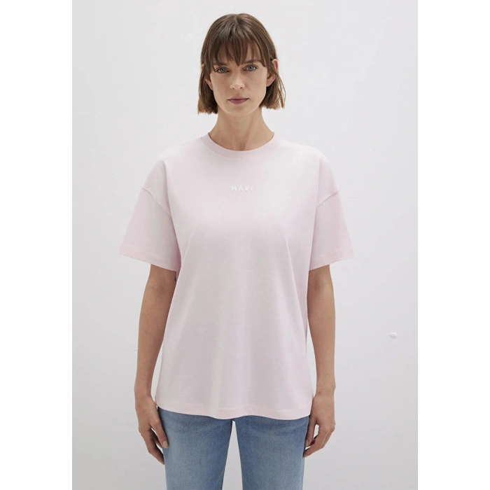 Mavi 1612518 0 Yaka Kadin Tshirt - Pembe