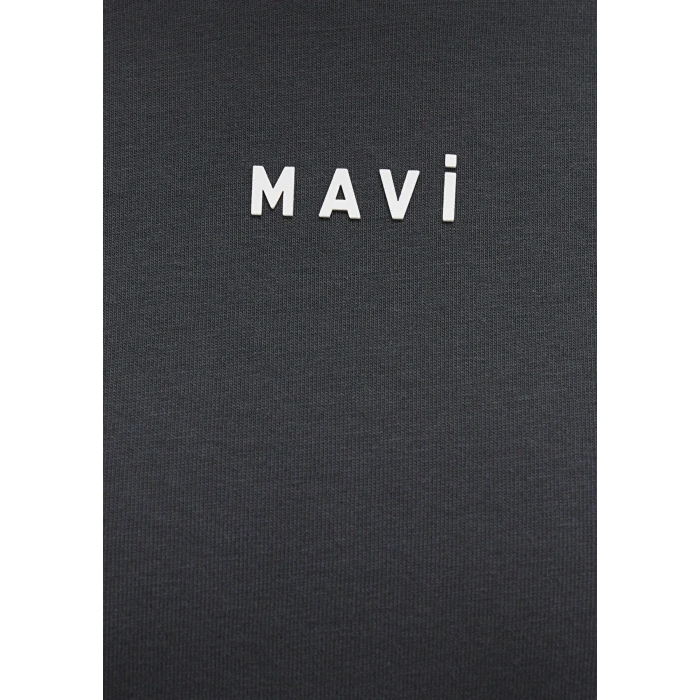 Mavi 1612518 0 Yaka Kadin Tshirt - Siyah