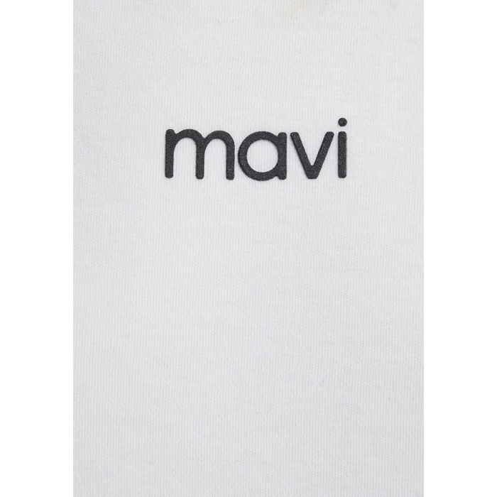 Mavi 1612829 0 Yaka Kadin Tshirt - Ekru