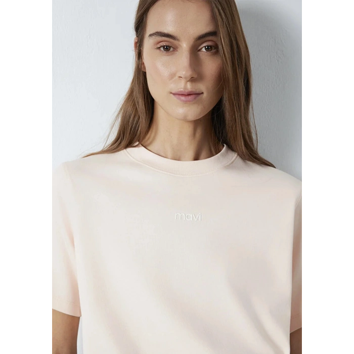 Mavi 1612829 0 Yaka Kadin Tshirt - Yavru Agzi