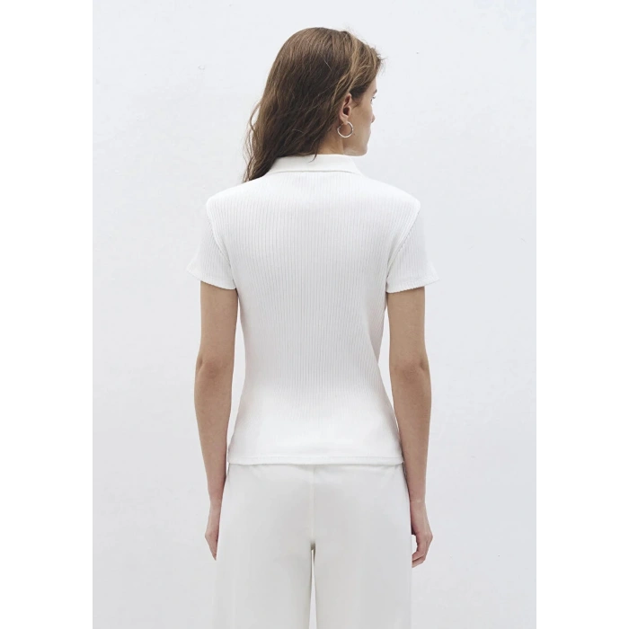 Mavi 1613120 Yakali Kadin Body - Ekru