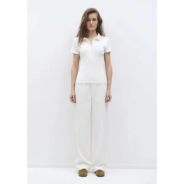 Mavi 1613120 Yakali Kadin Body - Ekru