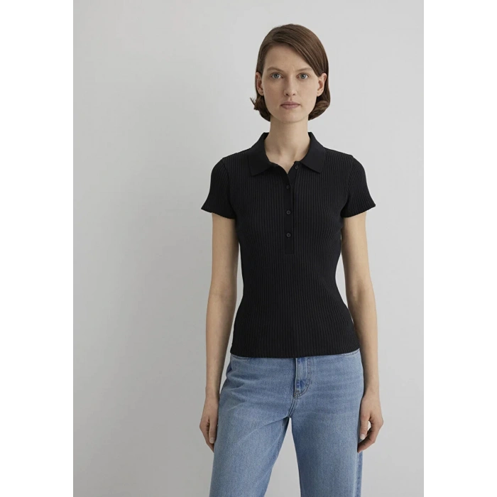 Mavi 1613120 Yakali Kadin Body - Siyah