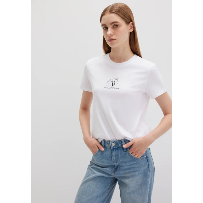 Mavi 1613628 0 Yaka Kadin Body - Beyaz