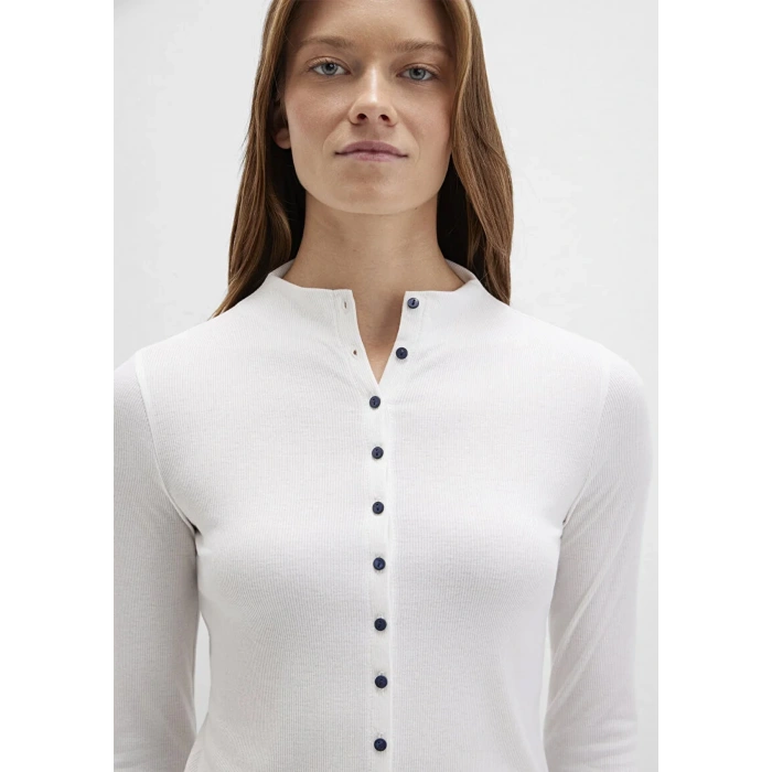 Mavi 1613695 Komple Dugmeli Kadin Body - Beyaz