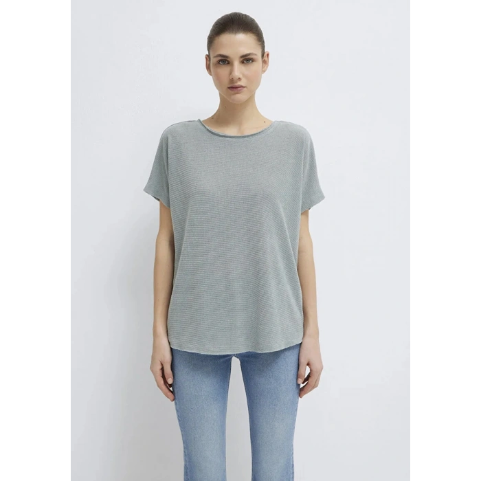 Mavi 167311 Genis Yaka Kadin Body - Acik Yesil