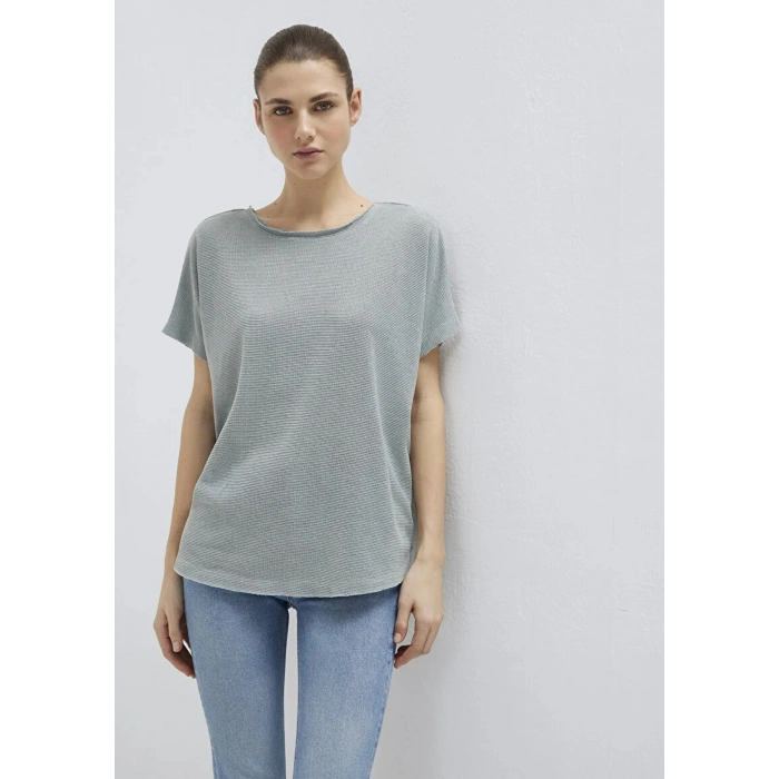 Mavi 167311 Genis Yaka Kadin Body - Acik Yesil
