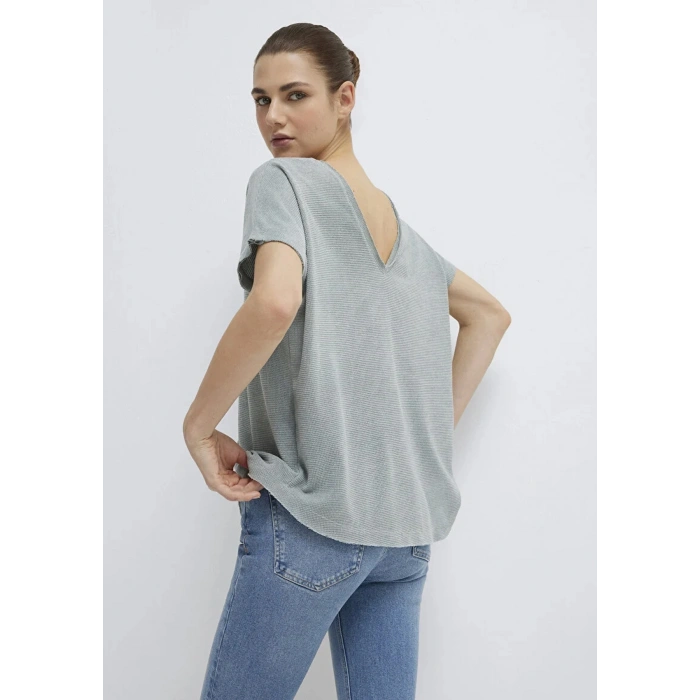 Mavi 167311 Genis Yaka Kadin Body - Acik Yesil