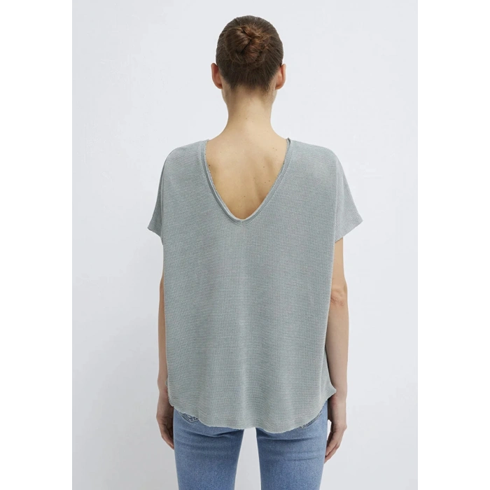 Mavi 167311 Genis Yaka Kadin Body - Acik Yesil