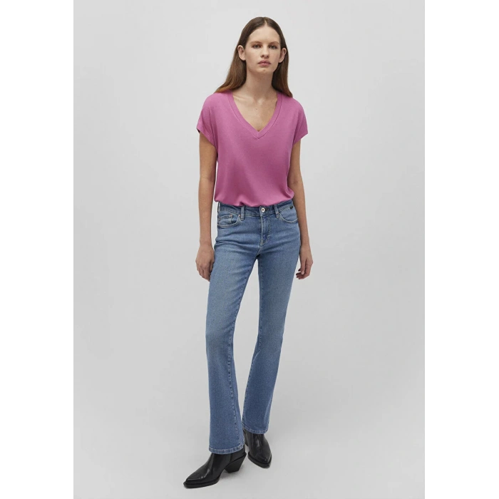 Mavi 167714 V Yaka Kadın Body - Fusya