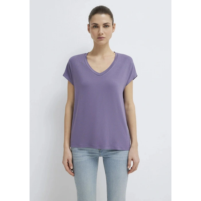 Mavi 167714 V Yaka Kadin Body - Lila