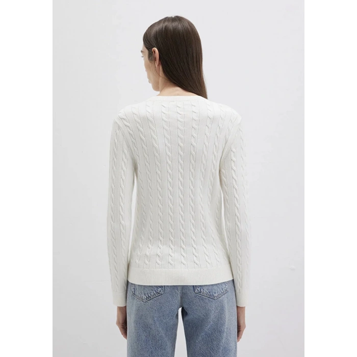 Mavi 1710341 0 Yaka Kadin Triko - Ekru