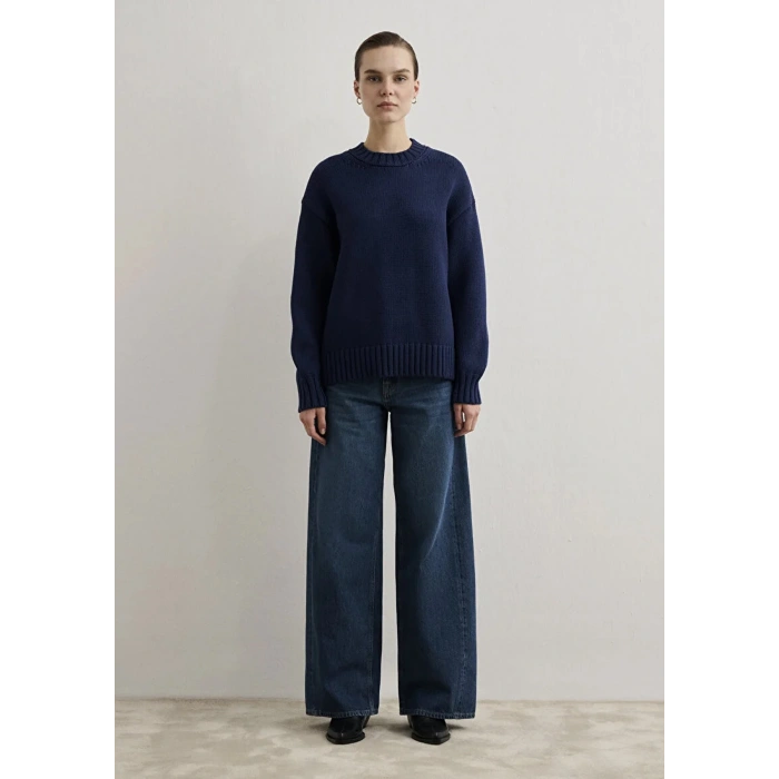 Mavi 1710516 0 Yaka Kadin Triko - Lacivert