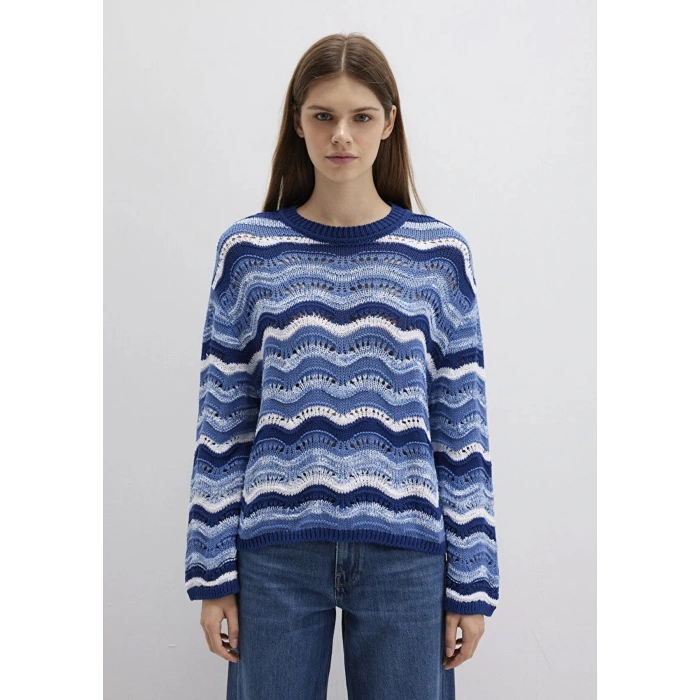 Mavi 1710639 0 Yaka Kadin Triko - Lacivert