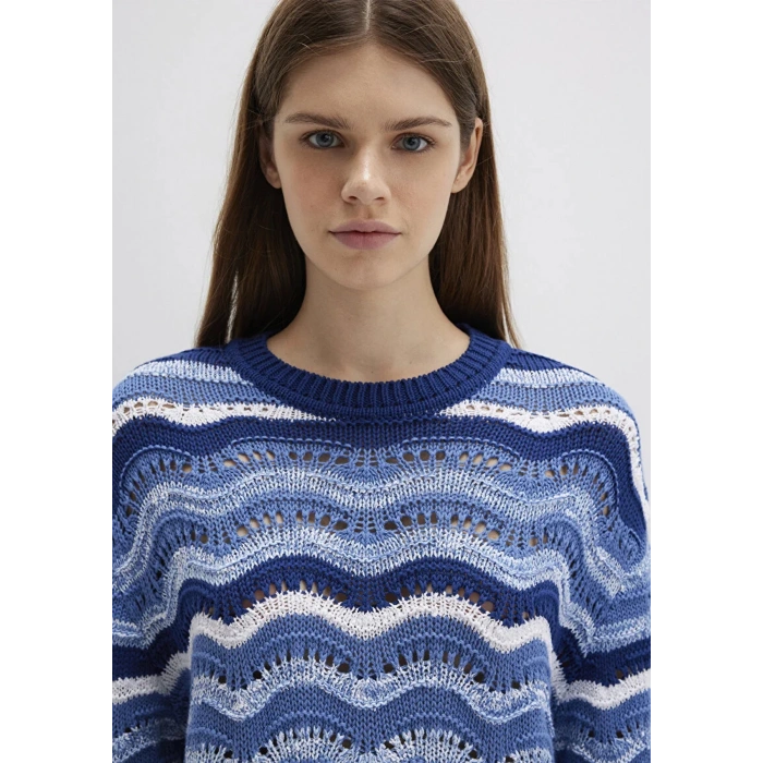 Mavi 1710639 0 Yaka Kadin Triko - Lacivert