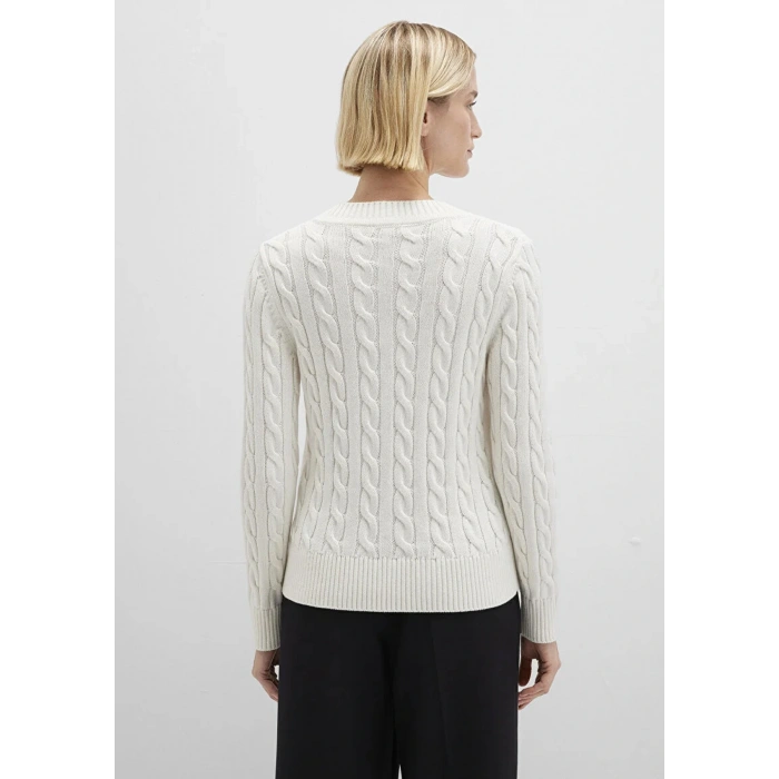 Mavi 1710720 V Yaka Kadin Triko - Ekru