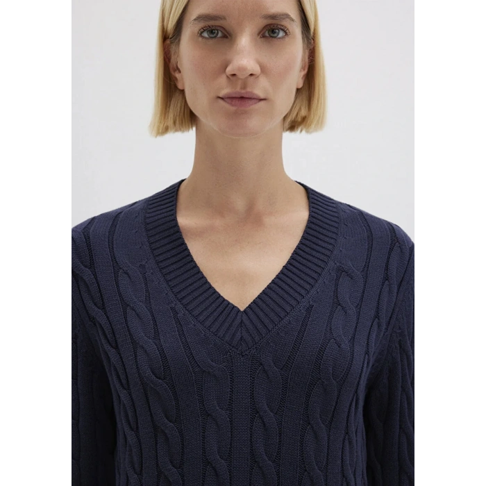Mavi 1710720 V Yaka Kadin Triko - Lacivert