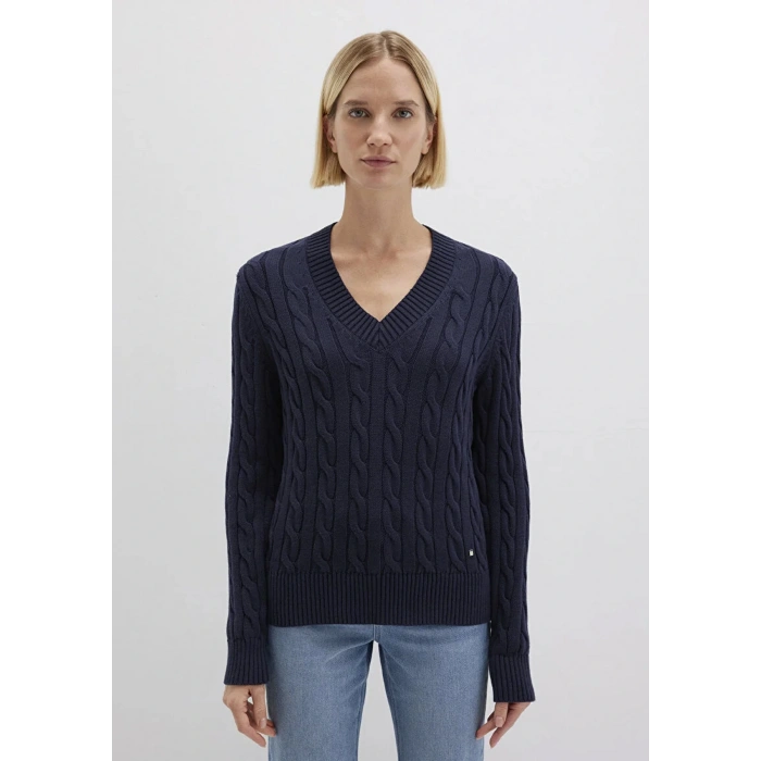 Mavi 1710720 V Yaka Kadin Triko - Lacivert
