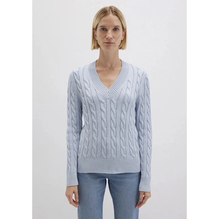 Mavi 1710720 V Yaka Kadin Triko - Mavi