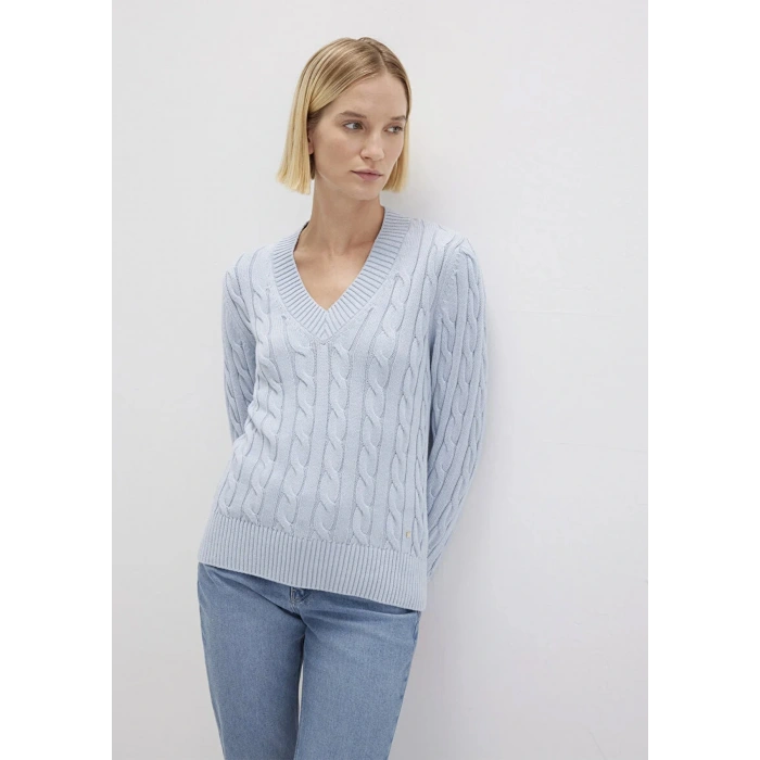 Mavi 1710720 V Yaka Kadin Triko - Mavi