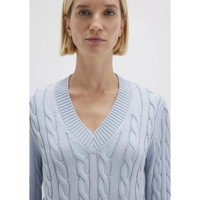 Mavi 1710720 V Yaka Kadin Triko - Mavi