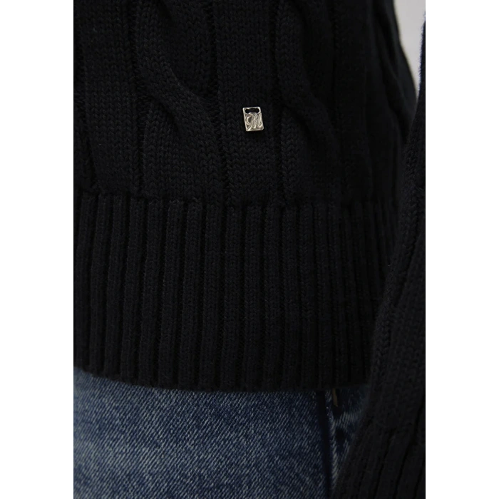 Mavi 1710721 0 Yaka Kadin Triko - Siyah