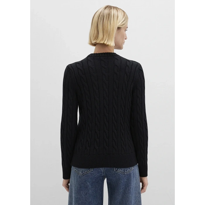Mavi 1710721 0 Yaka Kadin Triko - Siyah