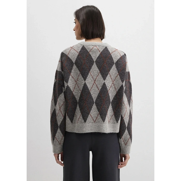 Mavi 1710800 0 Yaka Kadin Triko - Gri Fume