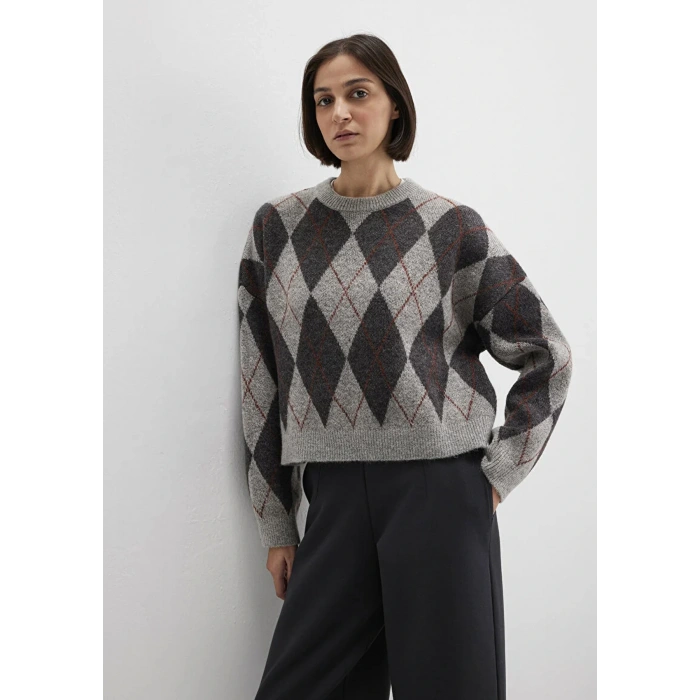 Mavi 1710800 0 Yaka Kadin Triko - Gri Fume