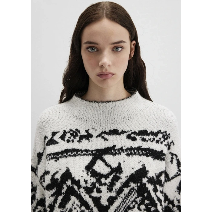 Mavi 1710805 0 Yaka Kadin Triko - Beyaz