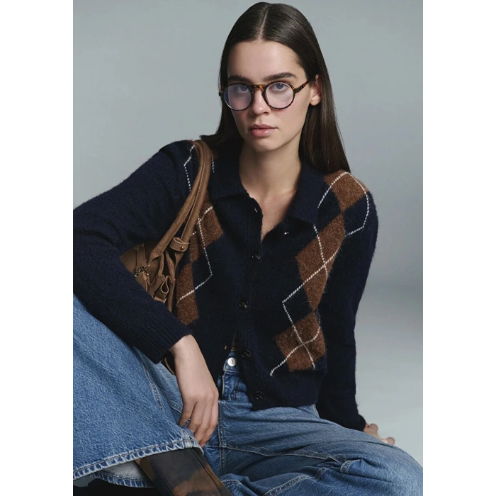 Mavi 1710825 Kadin Triko - Lacivert Kahve