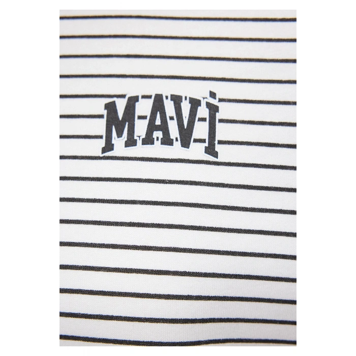 Mavi 1s10100 0 Yaka Kadin Sweat - Beyaz