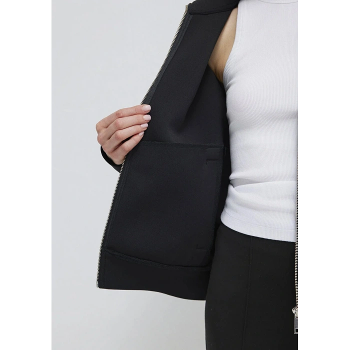 Mavi 1s10295 Fermuarli Kadin Sweat - Siyah
