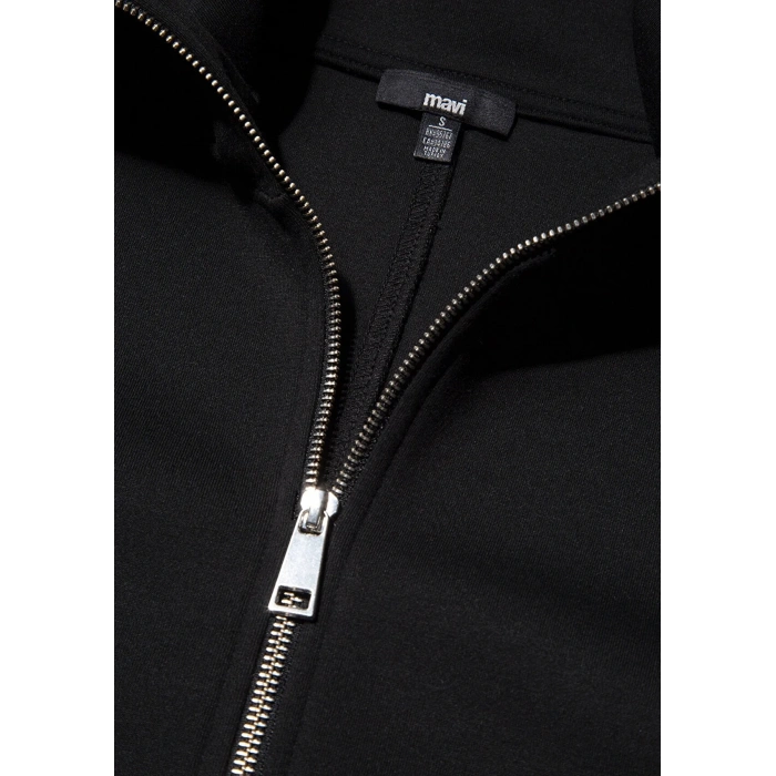 Mavi 1s10295 Fermuarli Kadin Sweat - Siyah