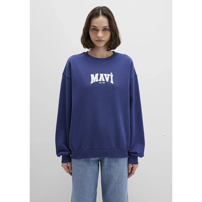 Mavi 1s10372 0 Yaka Kadin Sweat - Lacivert