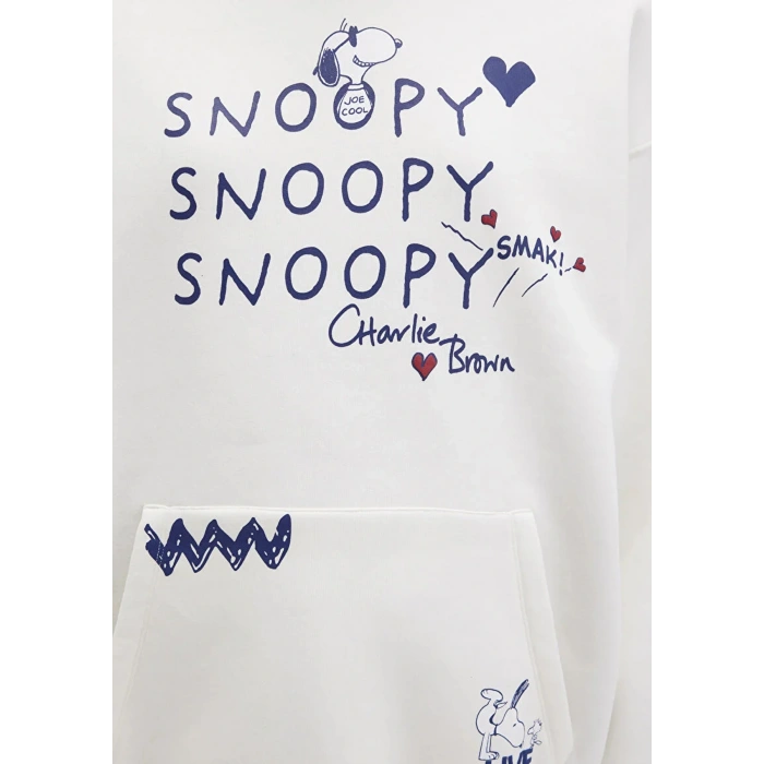 Mavi 1s10470 Kapsonlu Kadin Sweat - Ekru