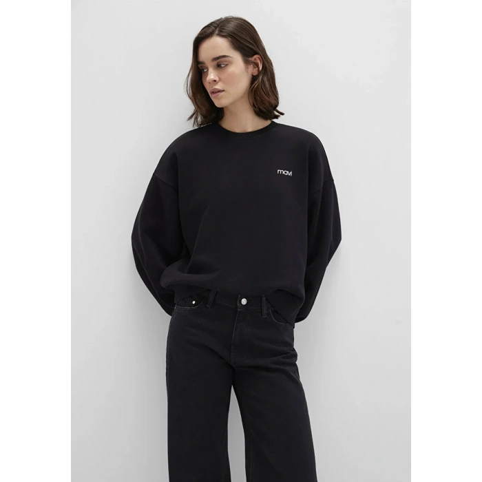 Mavi 1s10490 0 Yaka Kadin Sweat - Siyah