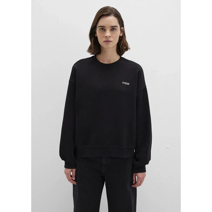 Mavi 1s10490 0 Yaka Kadin Sweat - Siyah